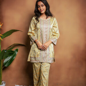 golden bloom kutaj coord set