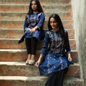 summer blues kameez kutaj