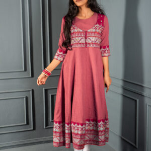 meghla golap kurti kutaj