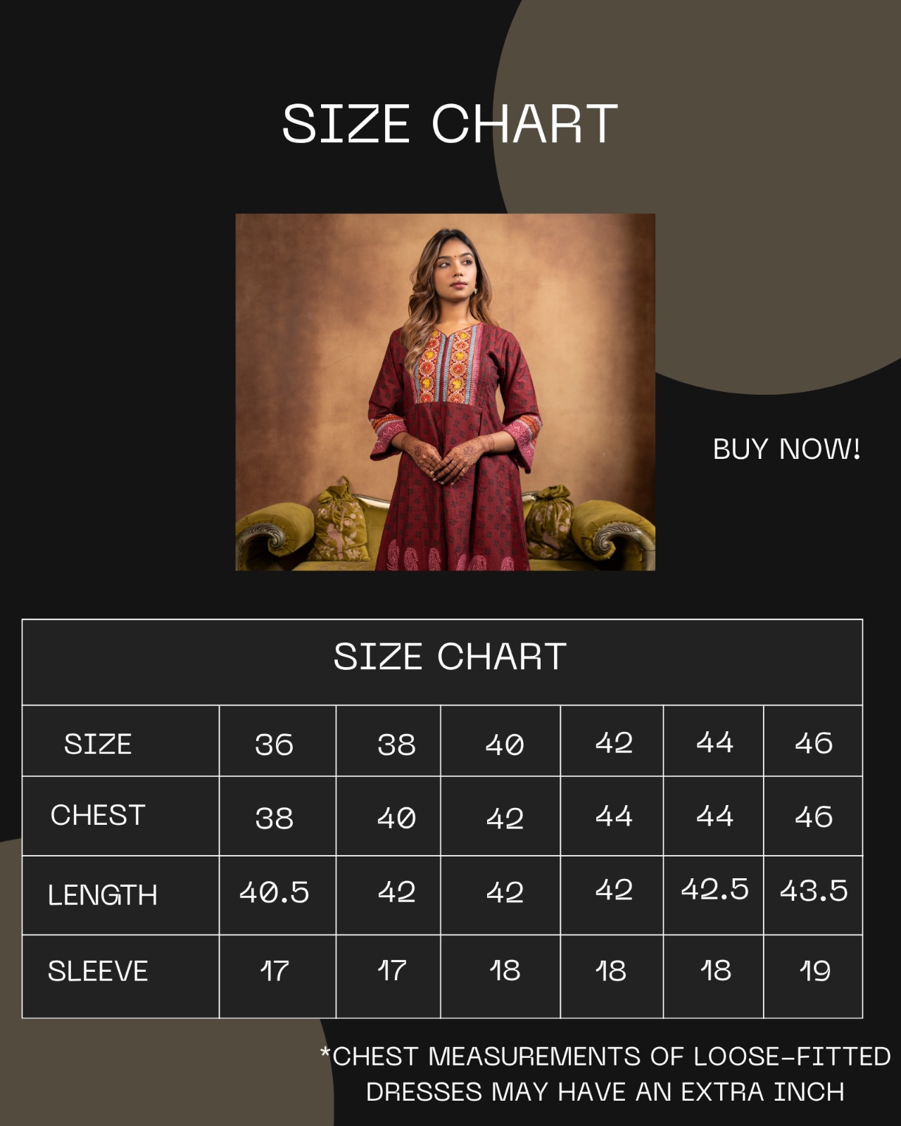 phool kurti phool kurti size chart describing measurements